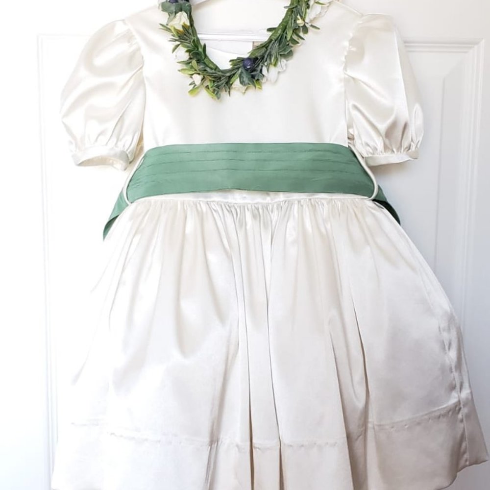 3T Traditional Flower Girl Dress and headband